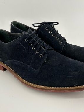 Ted Baker Navy Suede Derby Shoes